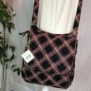 VERA BRADLEY Minsk Plaid Mailbag Messenger travel bag NWT